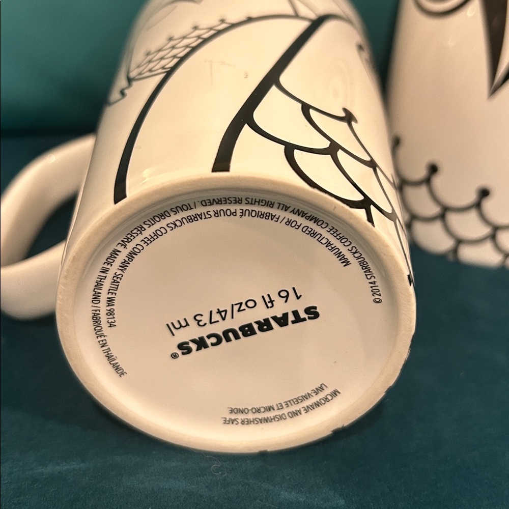 2014 STARBUCKS Retired Collectible Limited Edition Green Eye Owl coffee mug set! - Picture 4 of 5